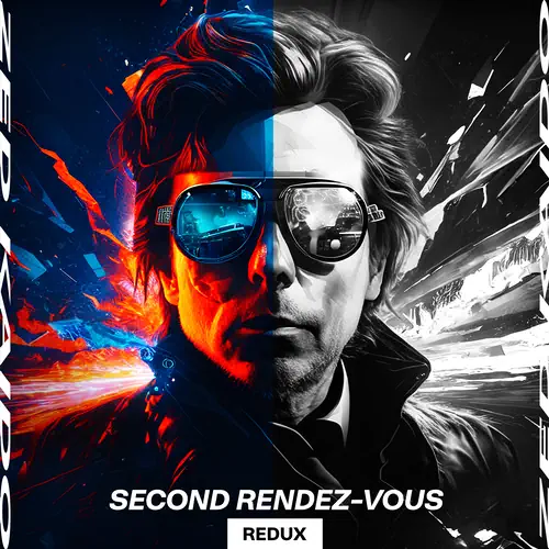 Half B&W, Half Colorful track cover of Jean-Michel Jarre in a futuristic abstract space