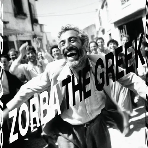 B&W Track Cover of Zorba dancing excitingly